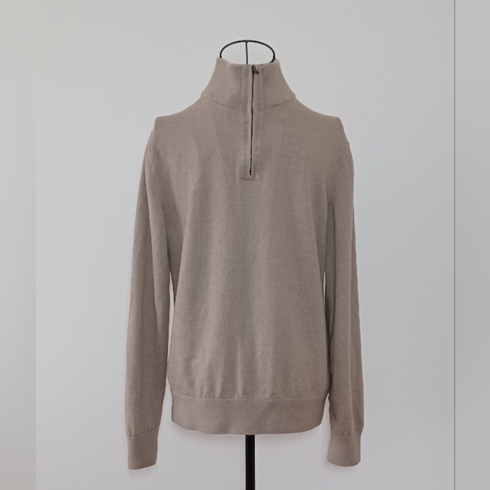 Banana Republic Men's 100% Merino Wool Half- Zip Sweater Size M